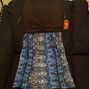 Faded glory blue, black dress